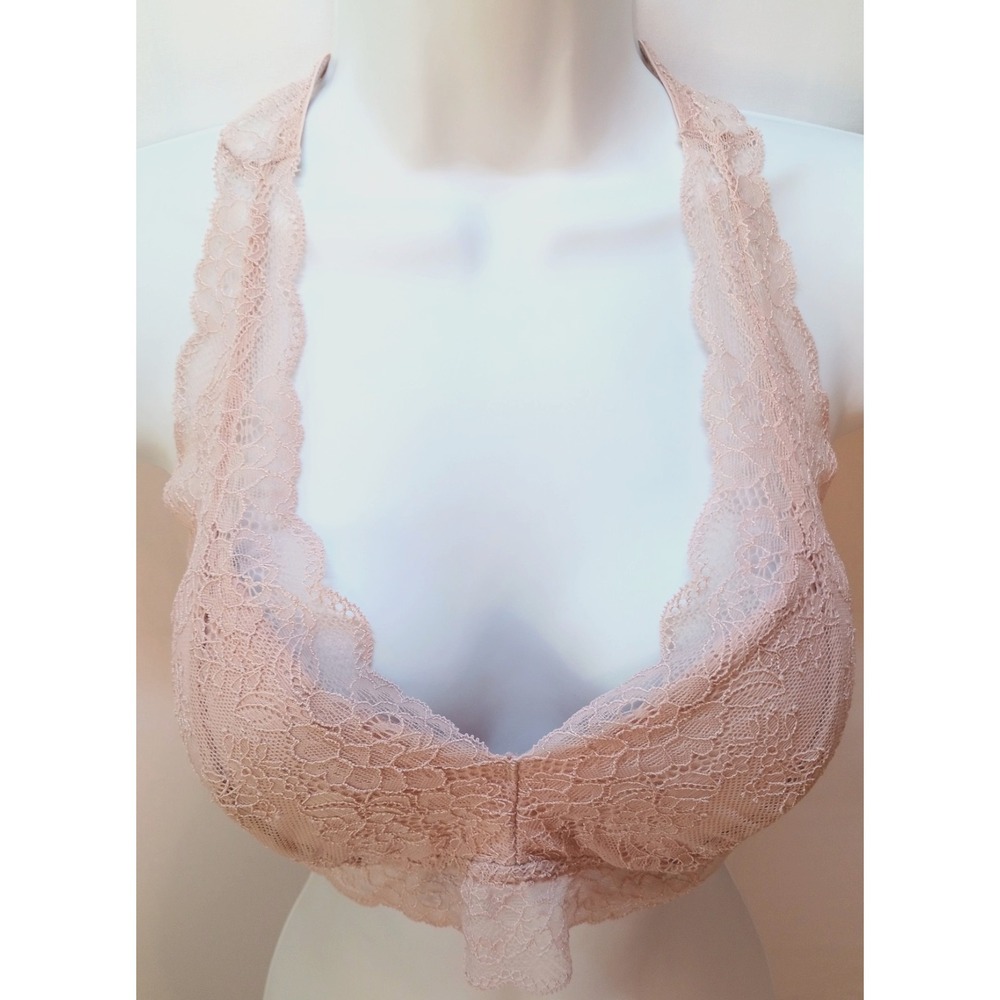 Gilligan‎ & O'Malley Racerback Bralette, Women's Bra, Medium, Blush Pink